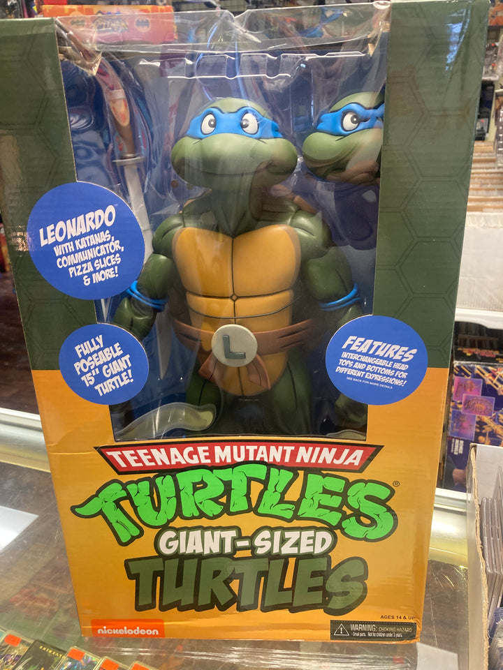 TMNT Giant-Sized Turtles NECA Leonardo 15 inches MIB