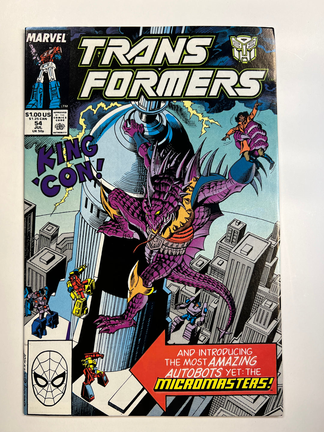 Transformers #54 Marvel 1989 F+