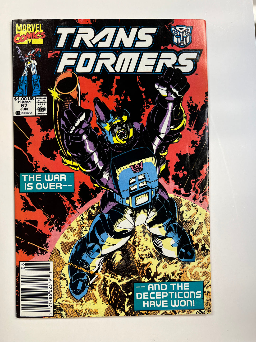 Transformers #67 Marvel 1990 VG/F