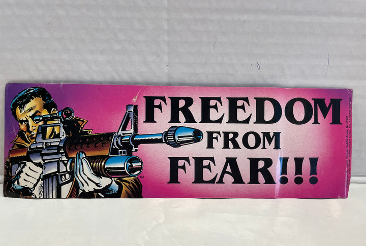 Marvel "Freedom From Fear!" 11"x 3.5" Sticker Marvel Entertainment NEW 1990