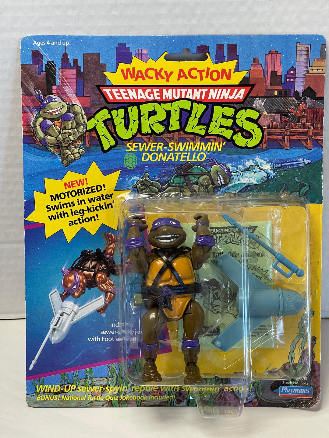 Vintage 1989 Teenage Mutant Ninja Turtles SEWER SURFIN' Donatello