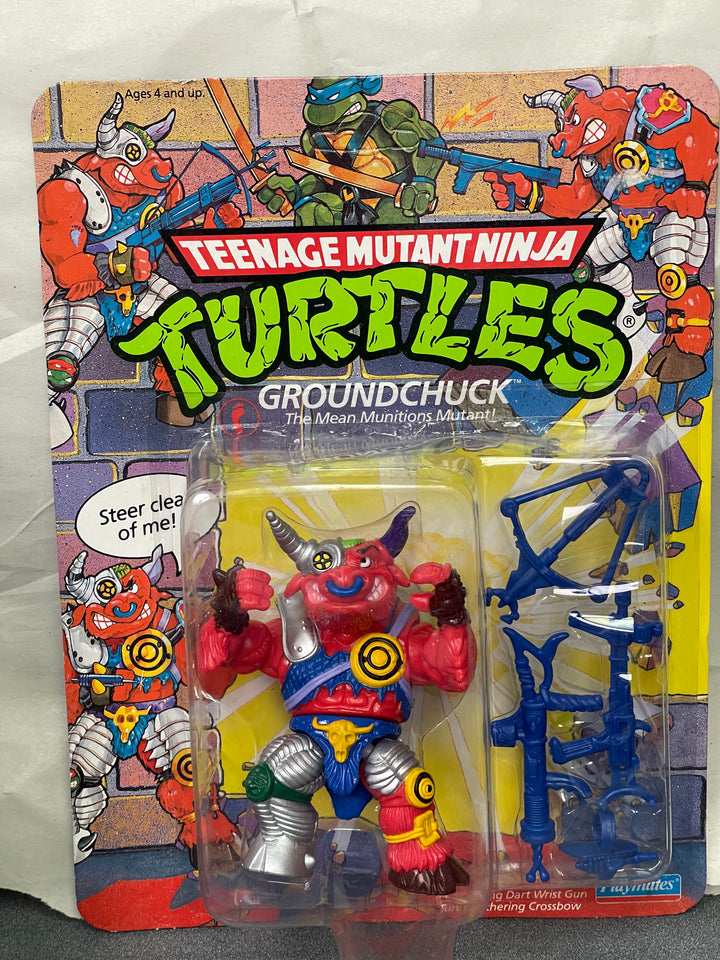 TMNT Groundchuck The Mean Munitions Mutant Vintage Carded