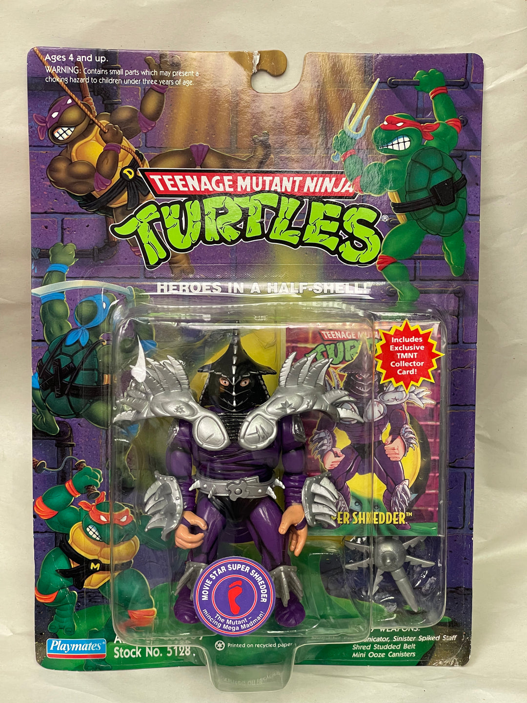 1994 Movie Star Super Shredder TMNT Teenage Mutant Ninja Turtles Carded Vintage Figure
