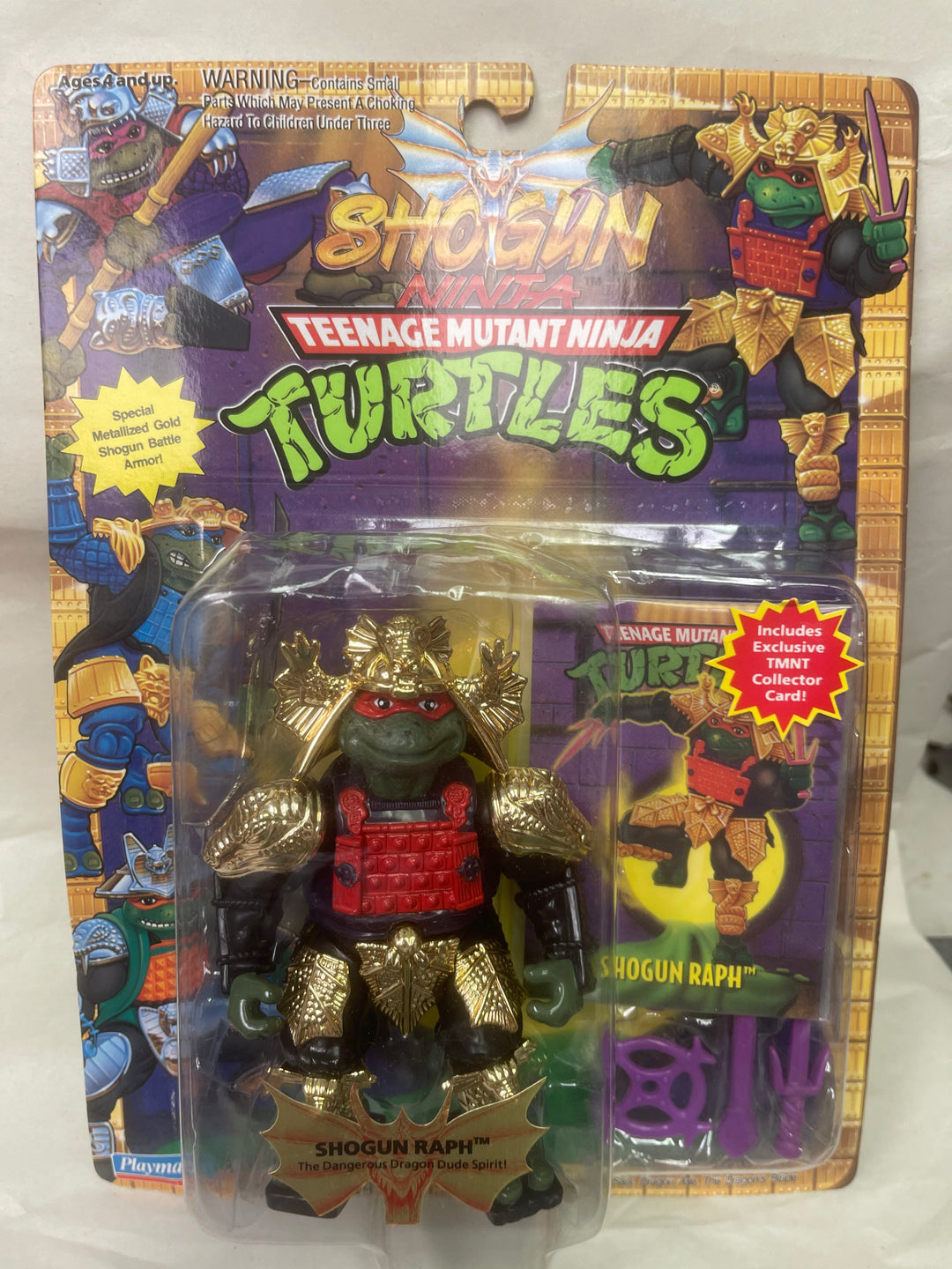Carded Shogun Raph front , Teenage mutant Ninja Turtles rare, 