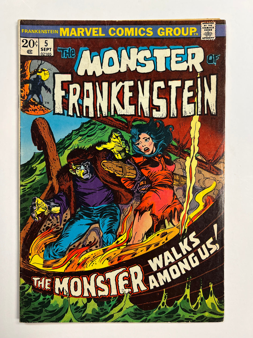Frankenstein #5 Marvel 1973 FN+
