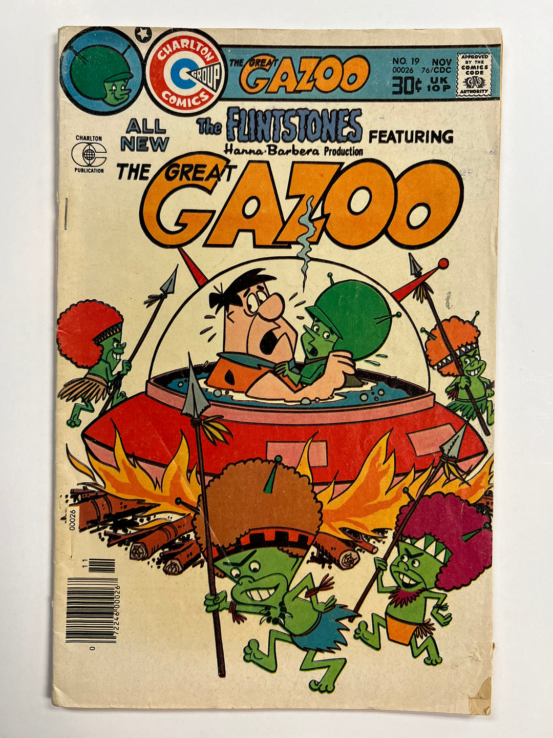 Great Gazoo #19 Charlton 1976 GD