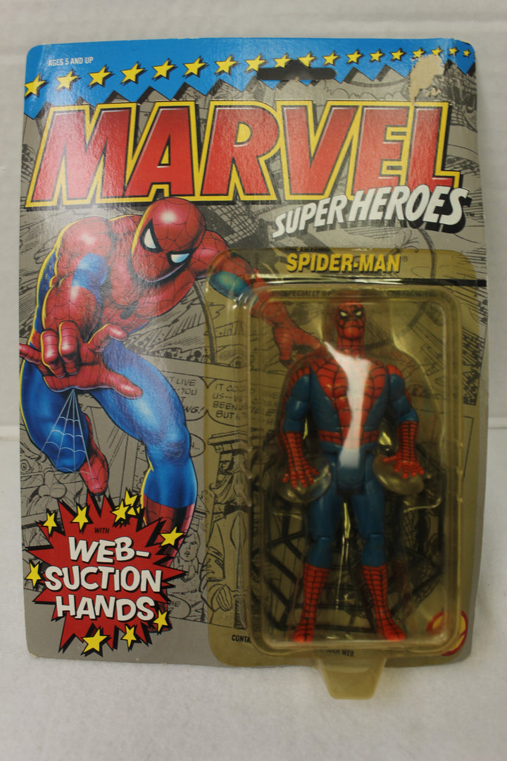 Marvel Superheroes Web-Suction Hands Spider-Man Figure 1990