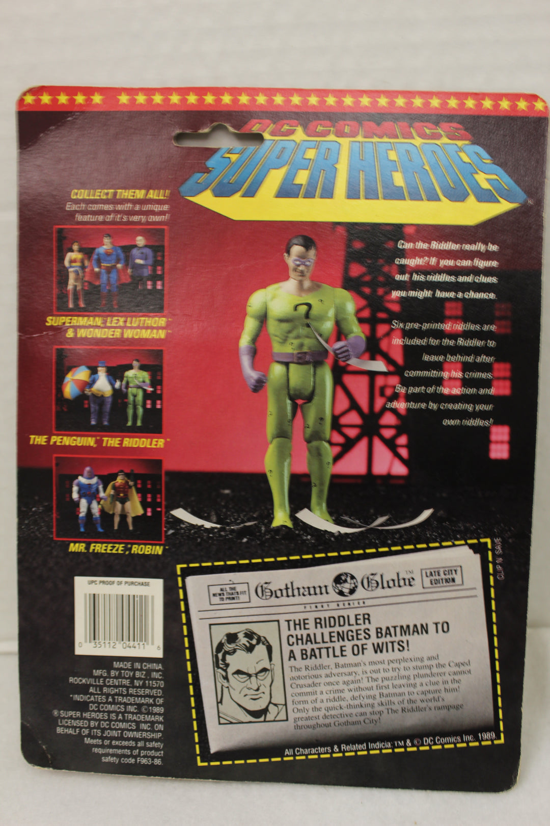 1989 ToyBiz DC Comics Superheroes The Riddler