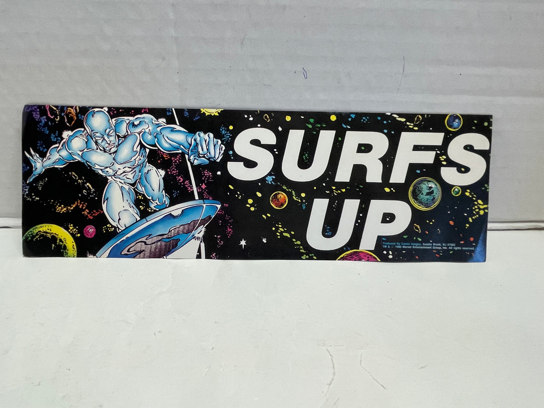 Marvel Silver Surfer "Surf's Up" 11"x 3.5" Sticker Marvel Entertainment NEW 1990