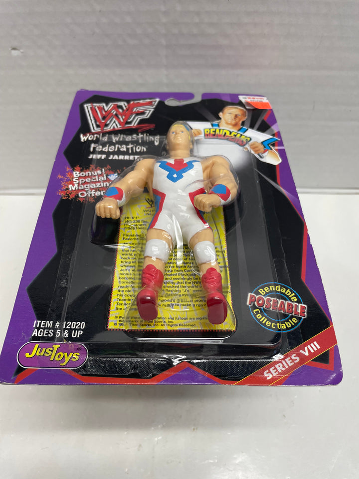 WWF Jeff Jarrett Bend-Ems Poseable Collection Series VIII JusToys MOC 1998