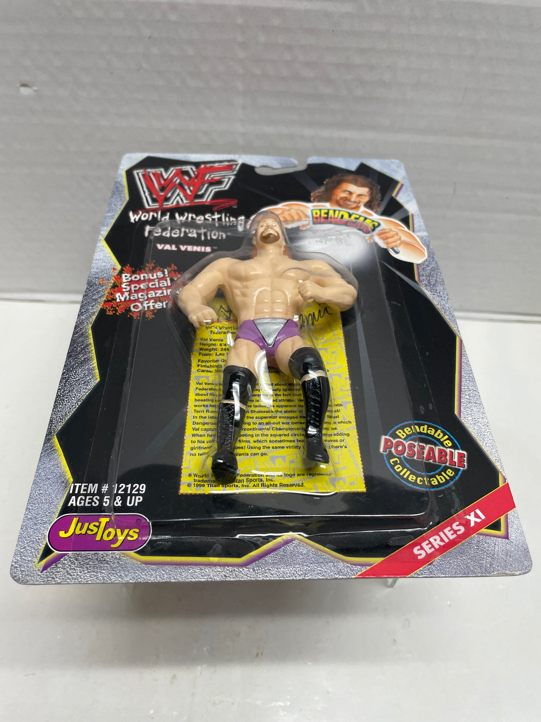 WWF Val Venis Bend-Ems Poseable Collection Series VIII JusToys MOC 1998