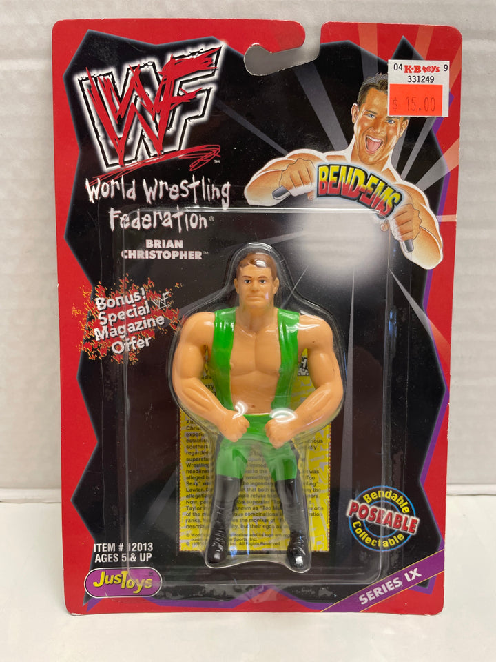 WWF Brian Christopher Bend-Ems Poseable Collection Series IX JusToys MOC 1998