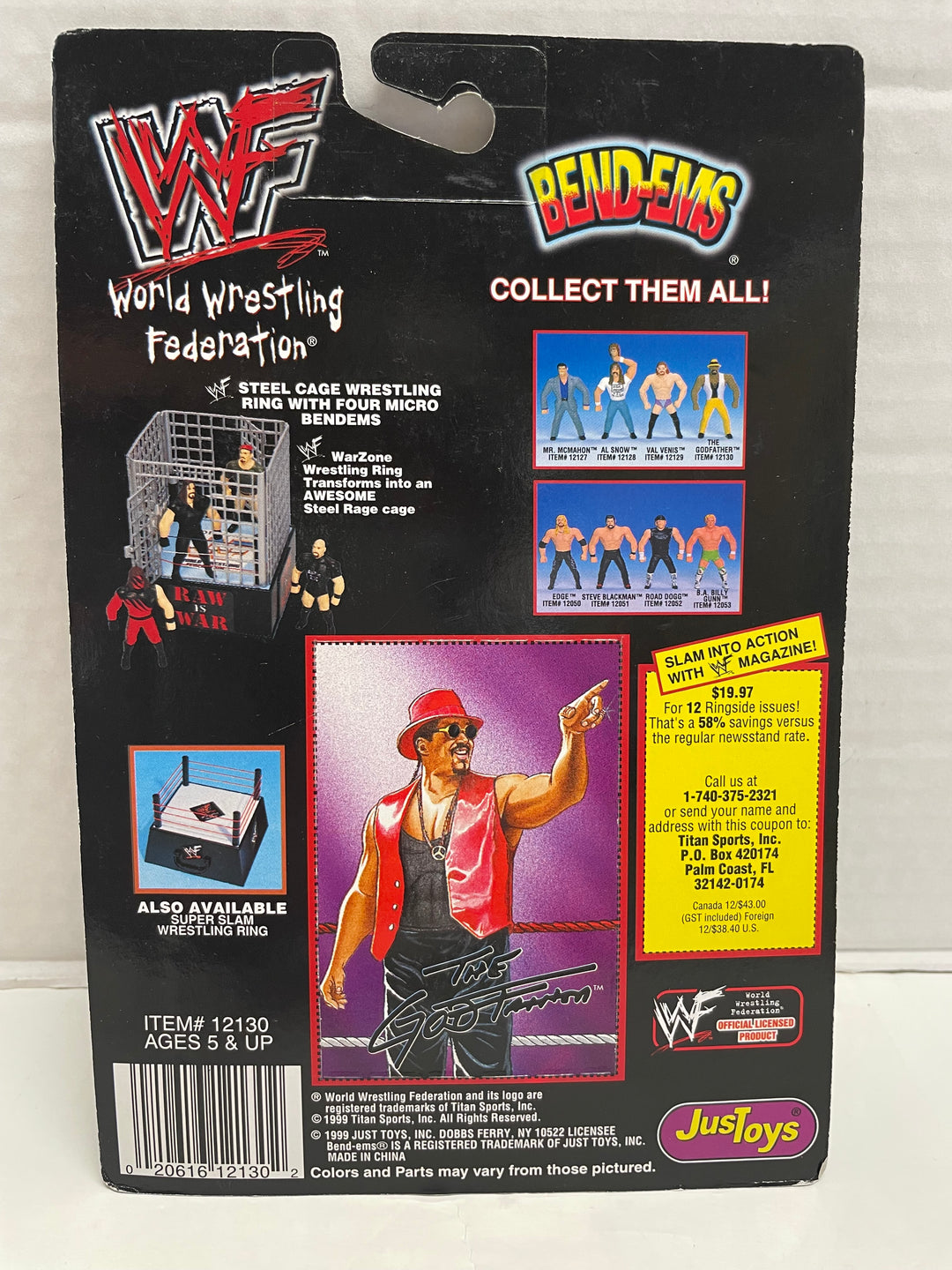 WWF The godfather Bend-Ems Poseable Collection Series XI JusToys MOC 1999