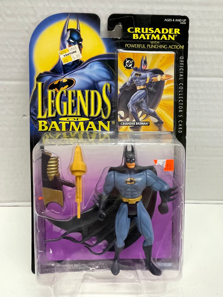 Legends of Batman Crusader Batman Action Figure & Official Collector's Card MOC Kenner 1994