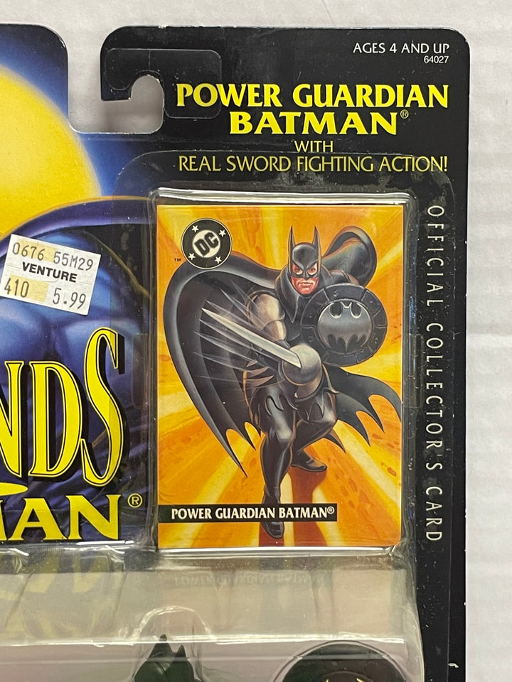 Legends of Batman Power Guardian Batman & Official Collector's Card MOC Kenner 1994