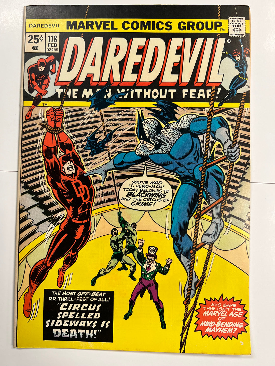 Daredevil #118 1st App Blackwing Marvel 1975 F/VF