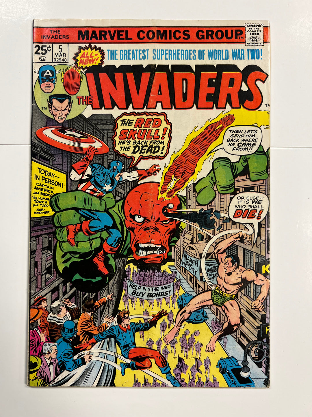 Invaders #5 Marvel 1975 F-