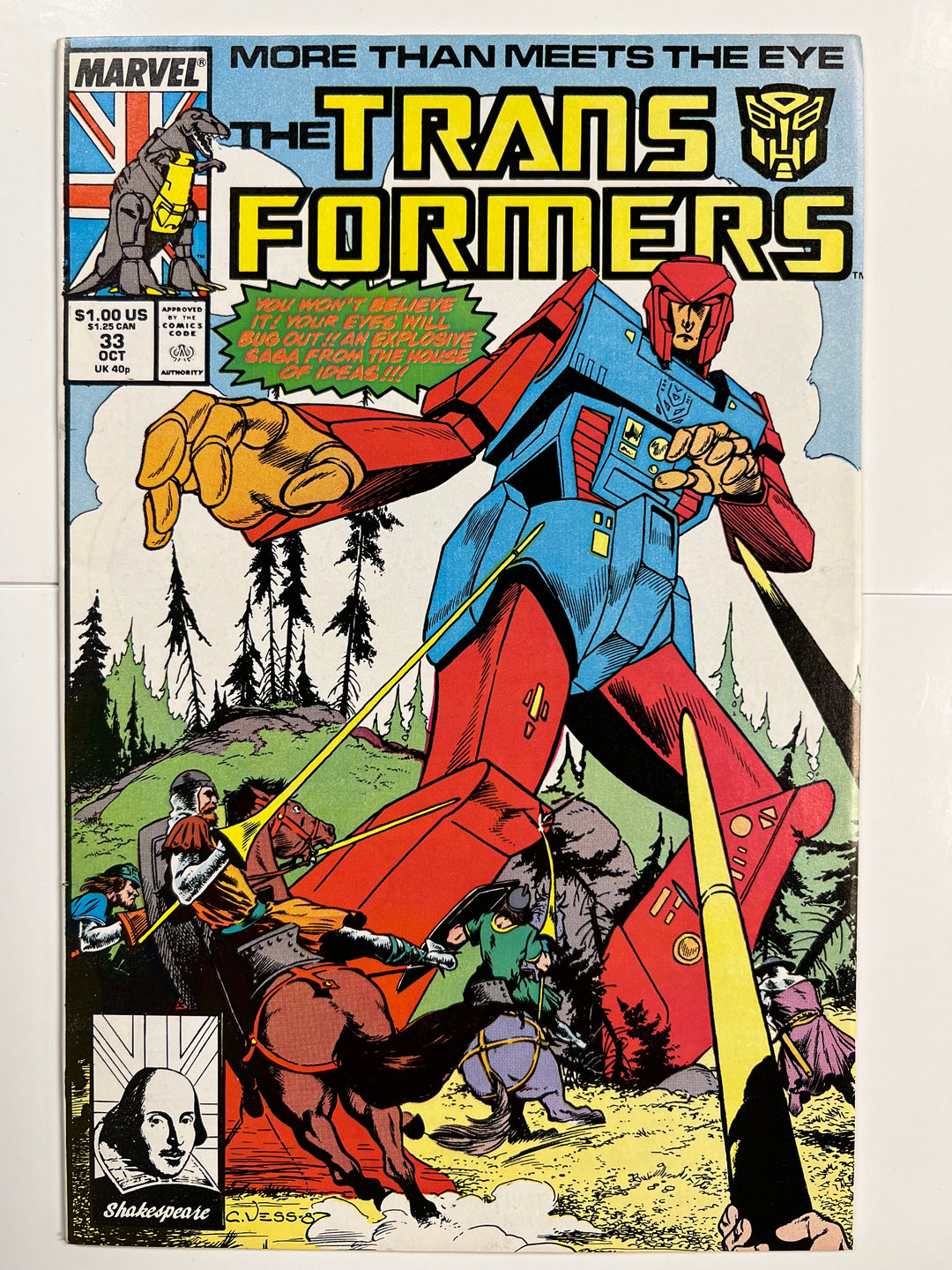 Transformers #33 Marvel 1986 VF-