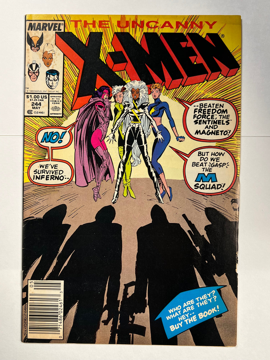Uncanny X-Men #244 Marvel 1989 F