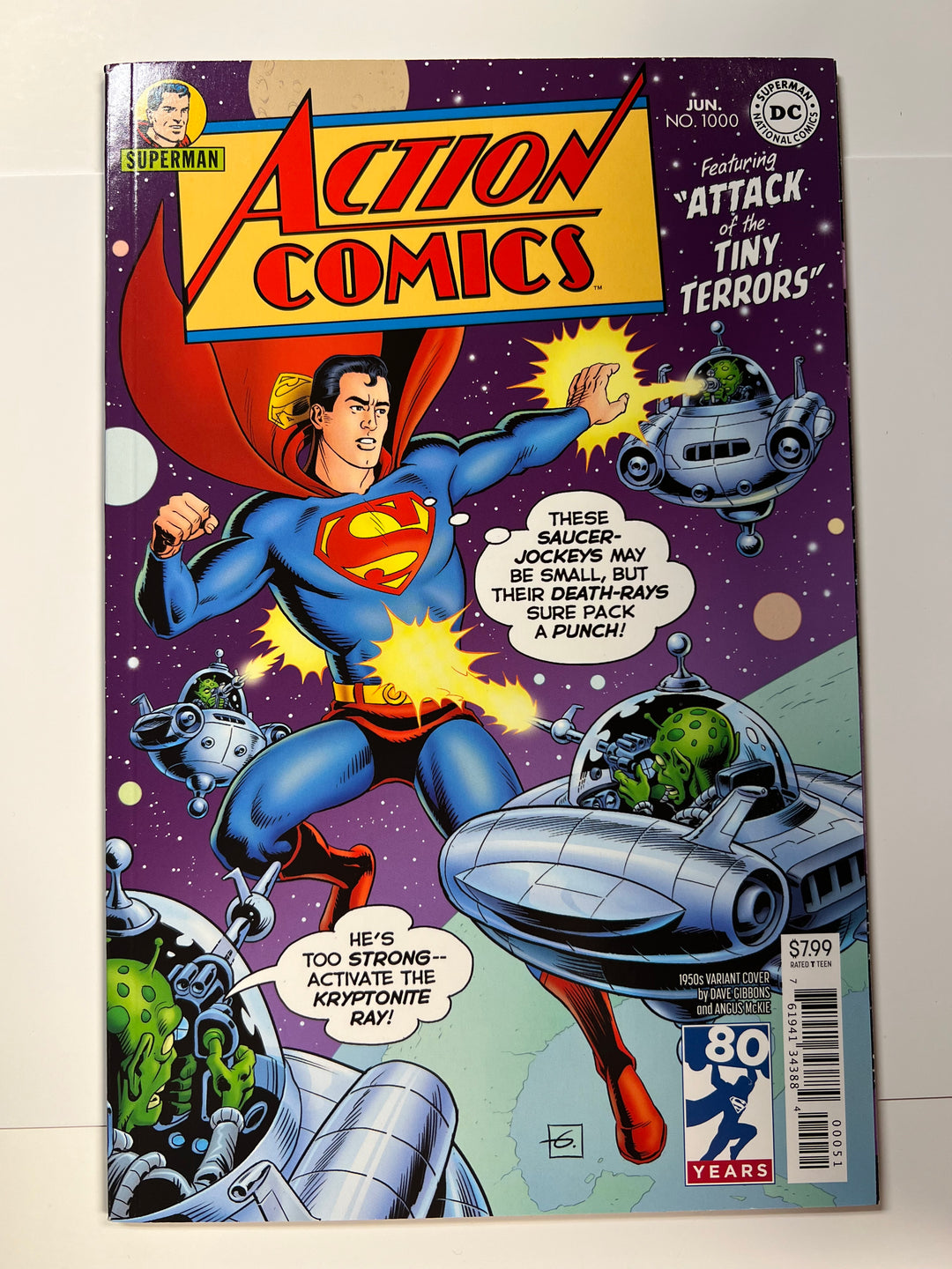 Action Comics #1000 '1950s' Variant Cover DC 2018 NM-