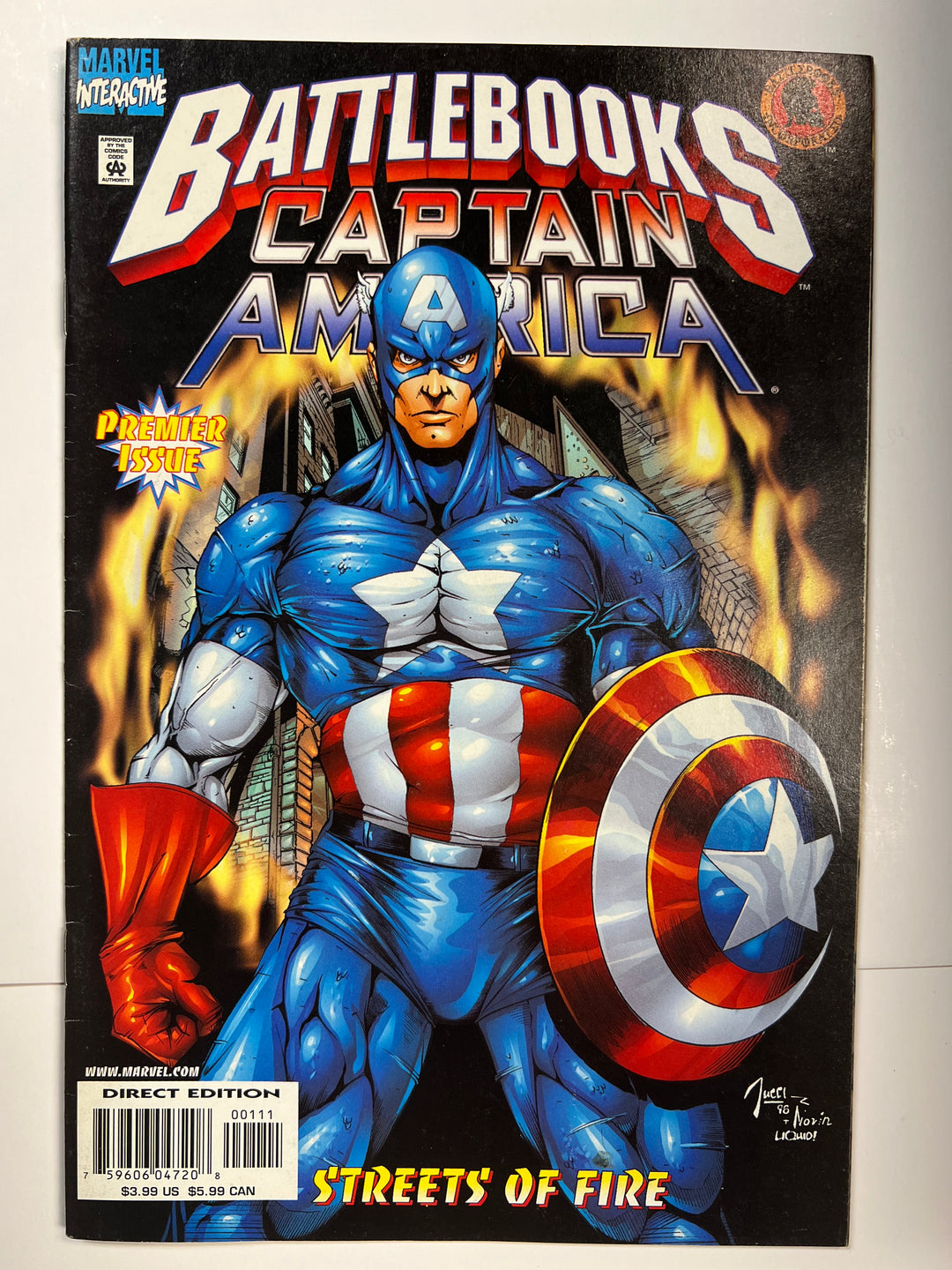 Captain America Battlebook: Streets of Fire Marvel 1998 F