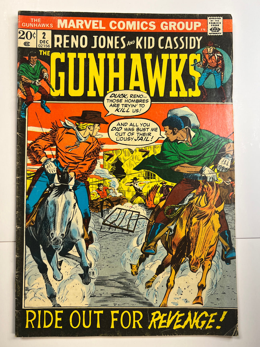 Gunhawks #2 Marvel 1972 VG