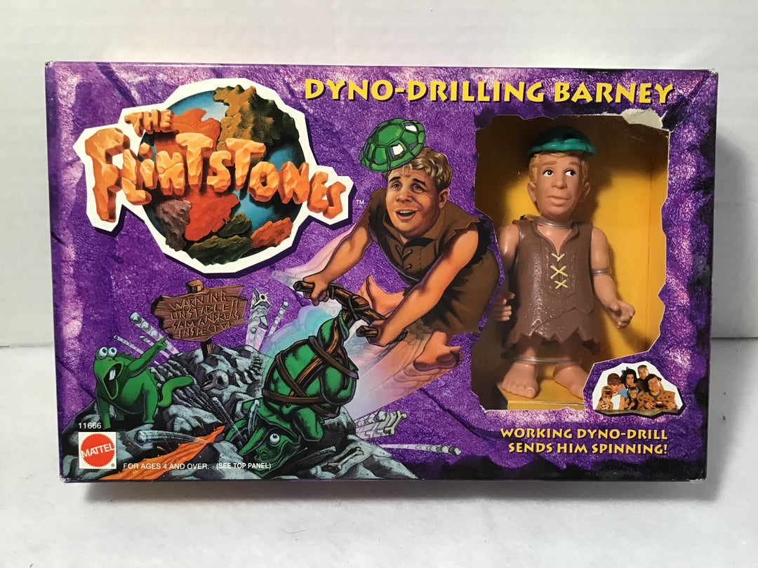 The Flintstones Movie Dyno-Drilling Barney Figure Mattel 1993 NIB NEW