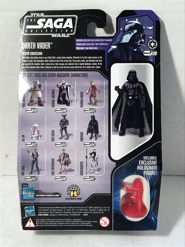 Star Wars V: The Empire Stikes Back Darth Vader #038 Saga Collection w/ Hologram Figure MOC