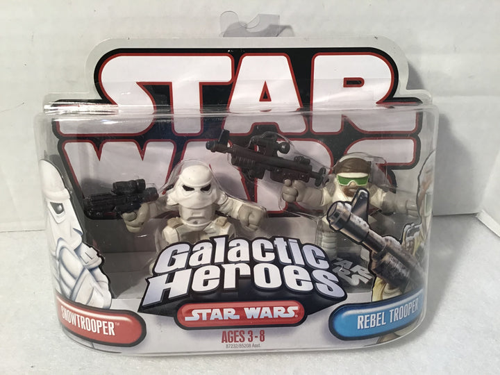 Star Wars Galactic Heroes Snowtrooper/Rebel Trooper Hasbro 2006 SEALED MOC