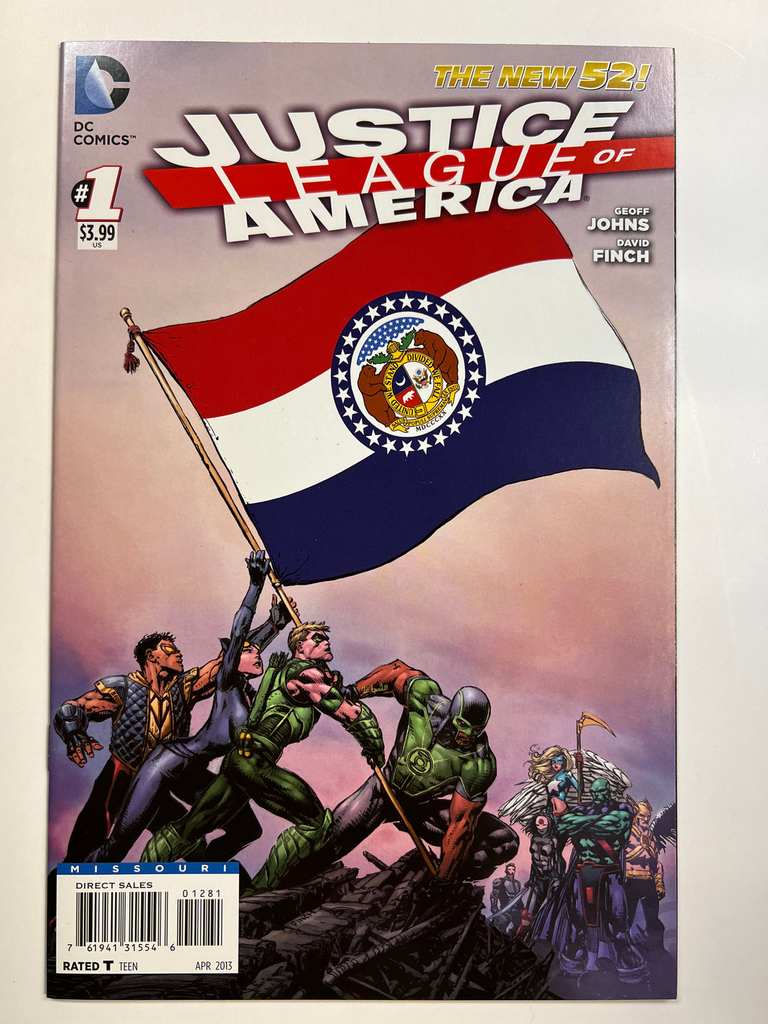 Justice League of America #1 Missouri State Flag Variant DC 2013 VF