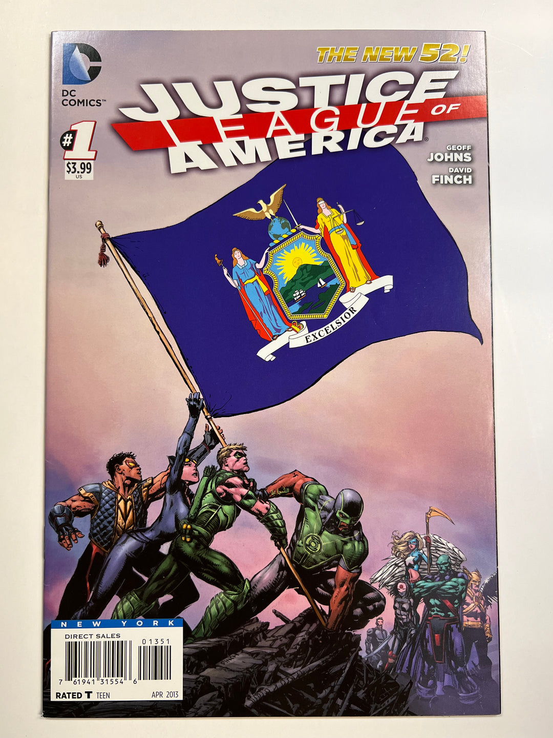 Justice League of America #1 New York State Flag Variant DC 2013 VF-