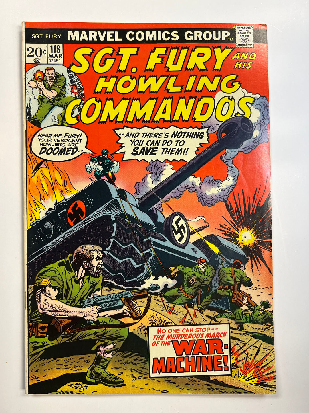 Sgt. Fury #118 Marvel 1974 F+