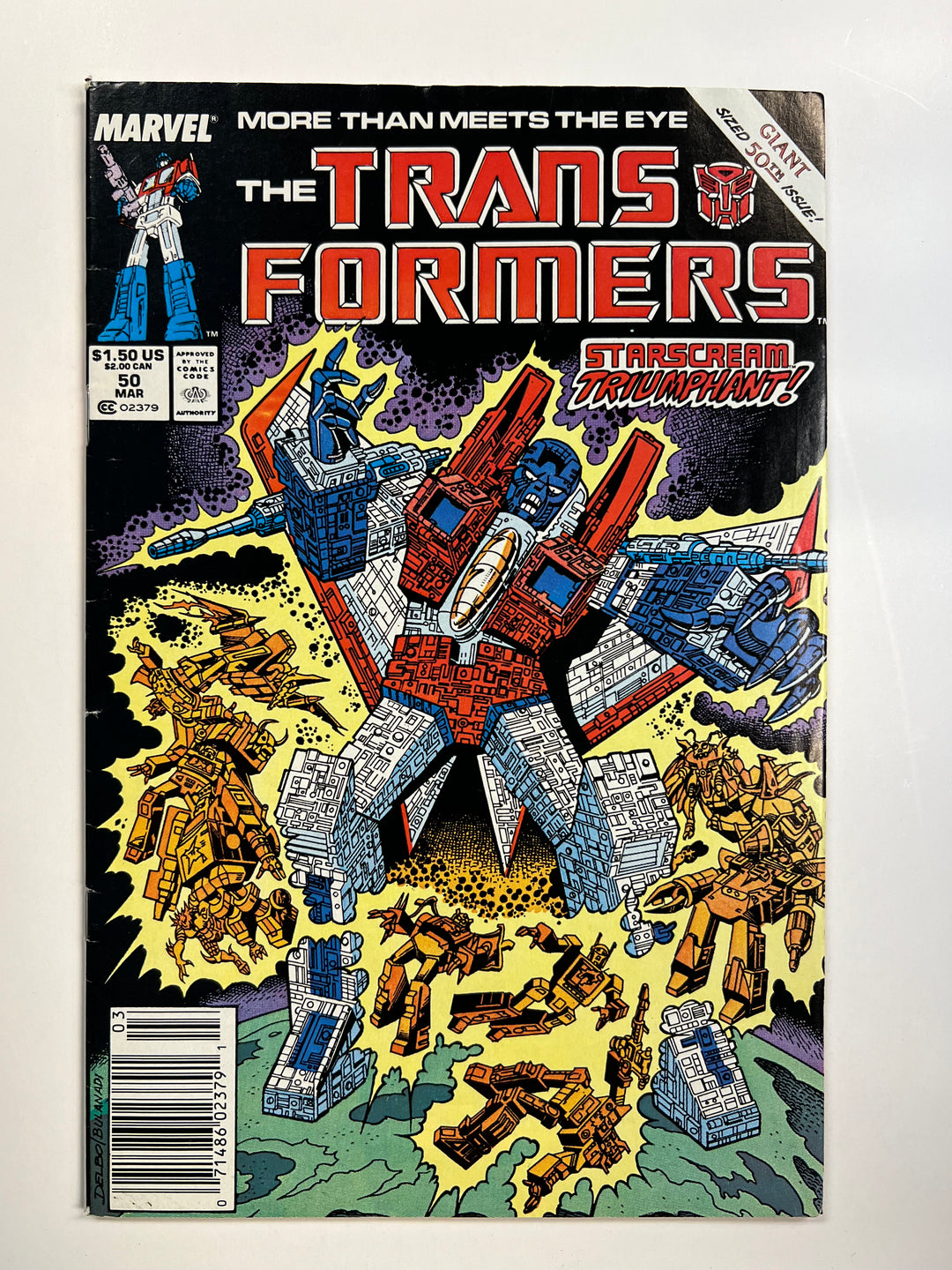 Transformers #50 Marvel 1989 VG