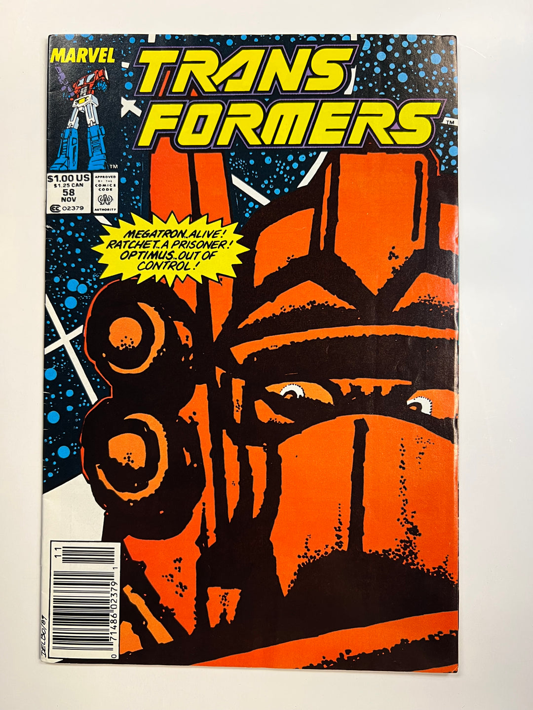 Transformers #58 Marvel 1989 VG/F