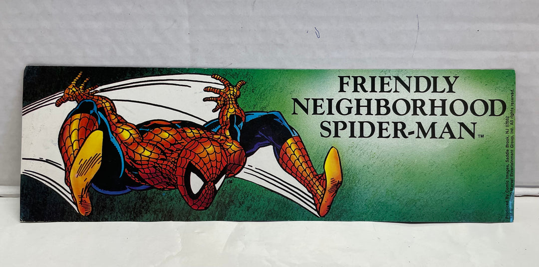 Marvel "Friendly Neighborhood Spider-Man" 11"x 3.5" Sticker Marvel Entertainment NEW 1990