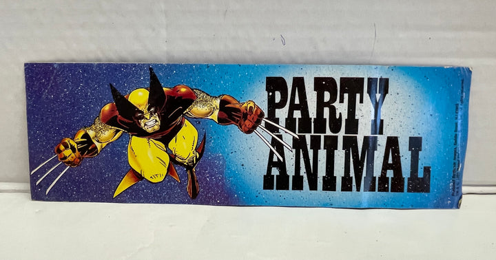 Marvel Wolverine "Party Animal" 11"x 3.5" Sticker Marvel Entertainment NEW 1990