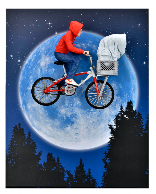 E.T. The Extra-Terrestrial 40th Anniversary 7″ Scale Action Figure – Elliott & E.T. on Bicycle NECA 2022